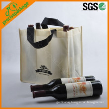 eco recycled cheap pp non woven wine bottle carrying bag